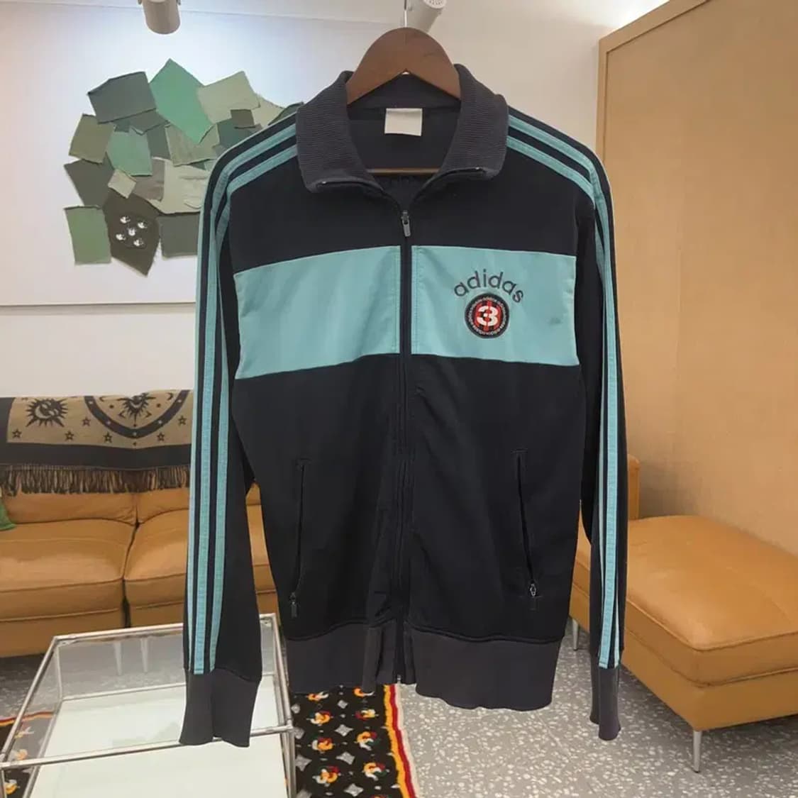 아디다스 올드스쿨 스펠아웃 희귀 하늘색 집업 져지 105 C06695 상품이미지3