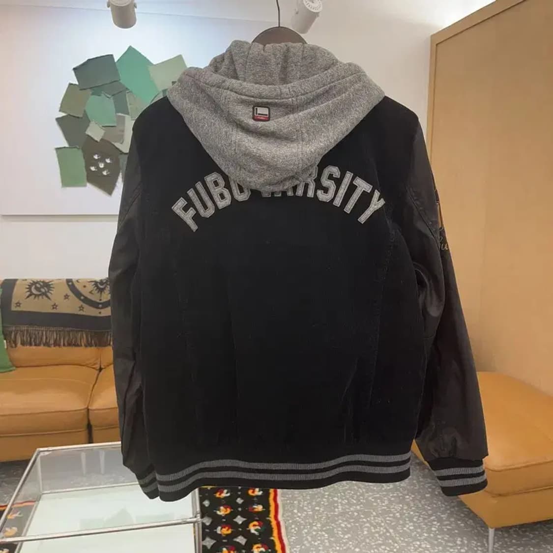 푸부 FUBU 올드스쿨 코듀로이 골덴 후드 바시티 자켓  L C06700 상품이미지4