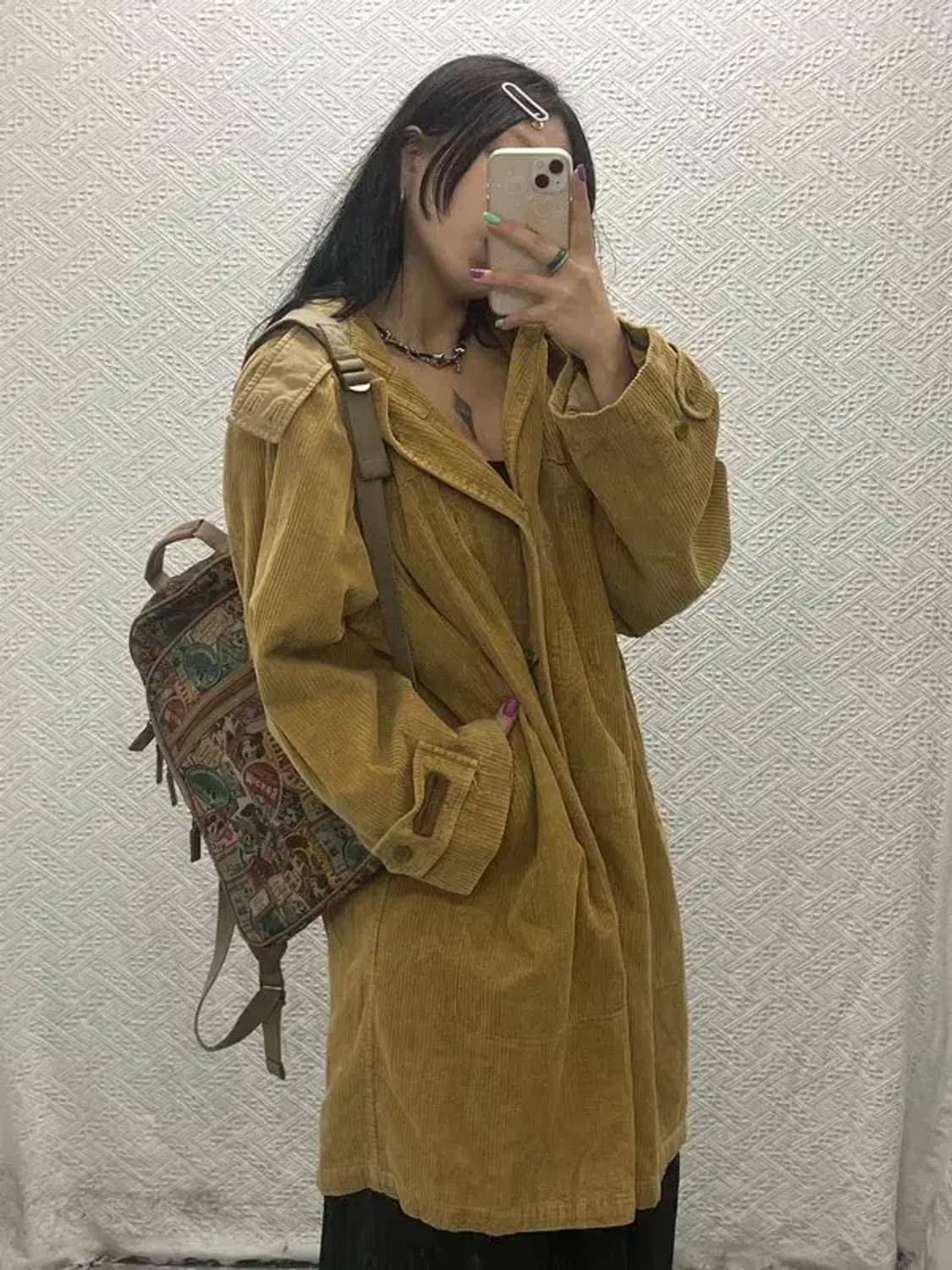 폴로 랄프로렌 모리 코듀로이 골덴 오버핏 롱 후드자켓 L C06718 상품이미지2