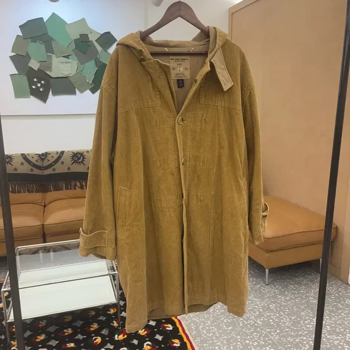 폴로 랄프로렌 모리 코듀로이 골덴 오버핏 롱 후드자켓 L C06718 상품이미지3