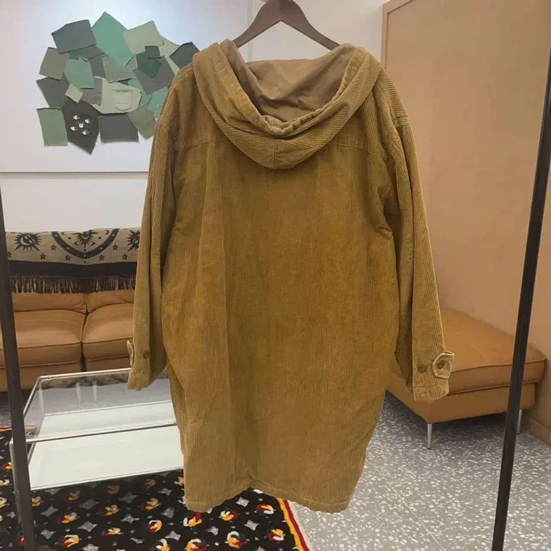 폴로 랄프로렌 모리 코듀로이 골덴 오버핏 롱 후드자켓 L C06718 상품이미지4