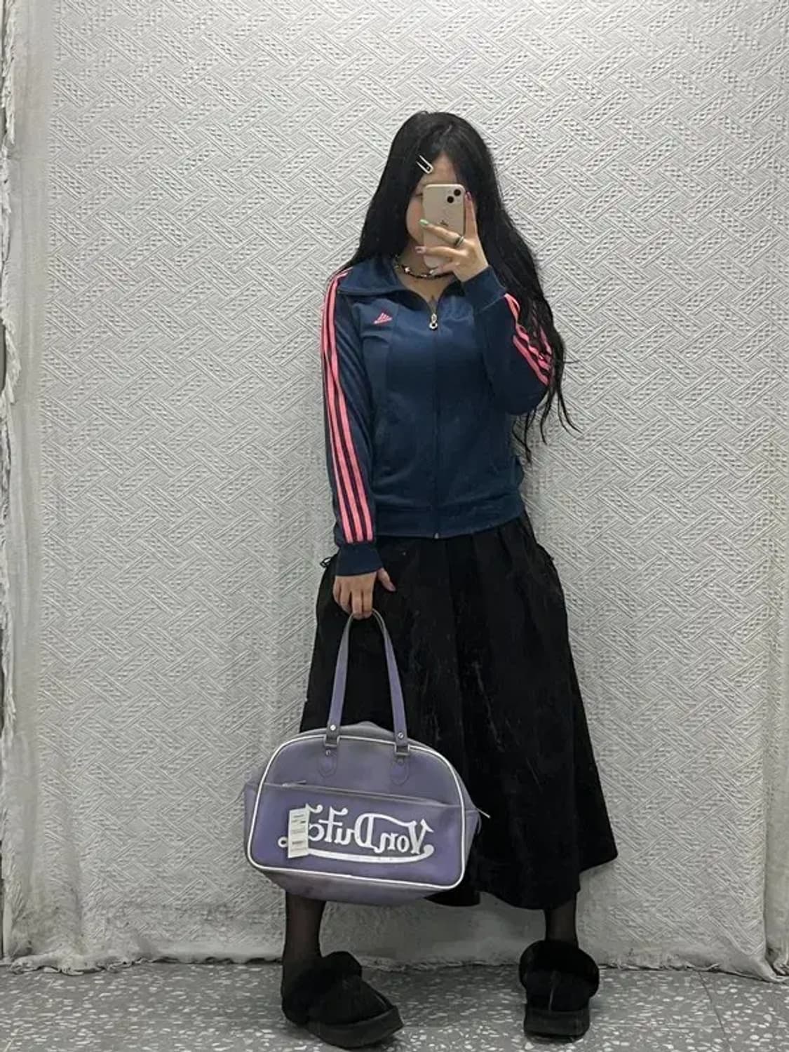 아디다스 90's Y2K 네이비 핑크 져지 집업 90 C06725 상품이미지2