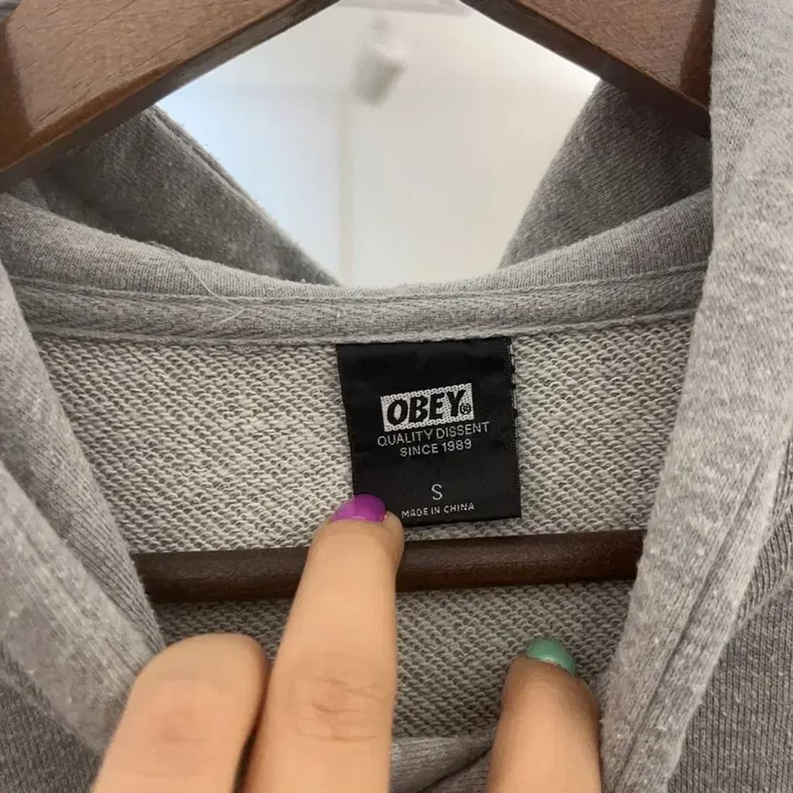 오베이 올드스쿨 드롭아웃 후드티 S C06726 상품이미지5