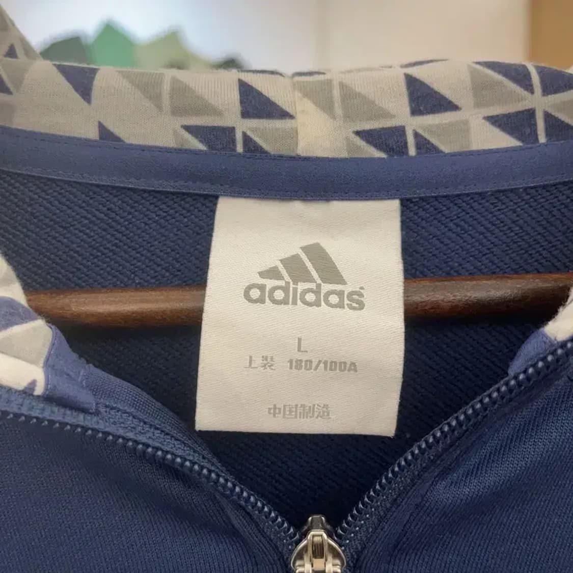 아디다스 올드스쿨 스펠아웃 패턴로고 반집업 져지 후드티 L C06744 상품이미지5