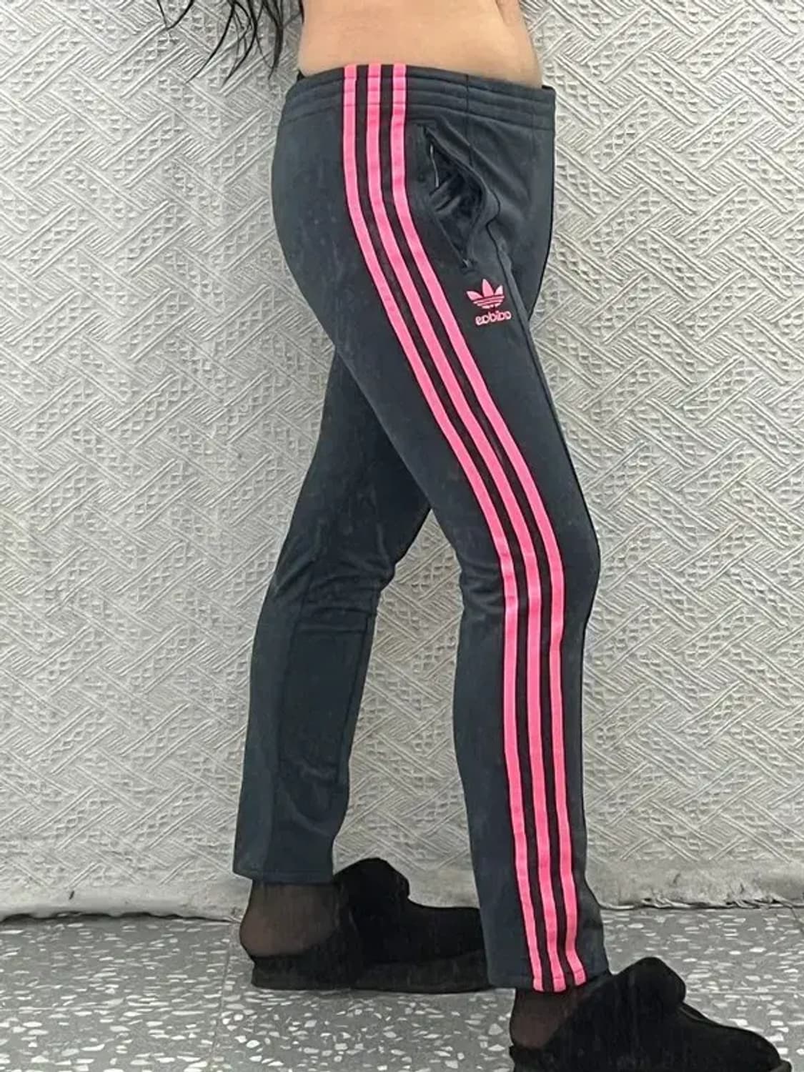 아디다스 파이어버드 Y2K 그레이핑크 슬림핏 트랙팬츠 85 C06747 상품이미지2