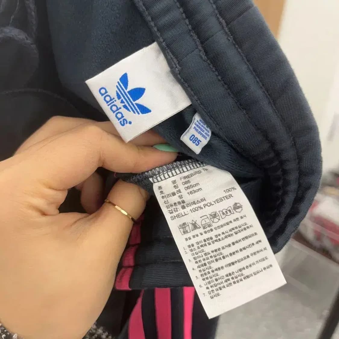 아디다스 파이어버드 Y2K 그레이핑크 슬림핏 트랙팬츠 85 C06747 상품이미지6