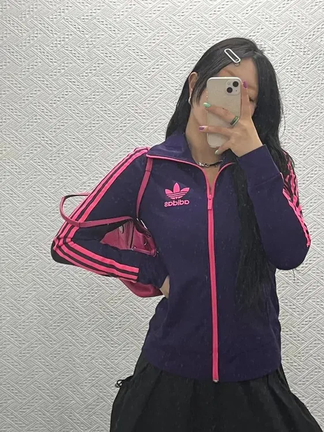 아디다스 Y2K 00's 퍼플핑크 져지 집업 95 C06727 상품이미지2