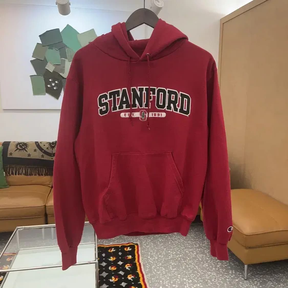 챔피언 어센틱 올드스쿨 스탠포드 약기모 후드티 S C06728 상품이미지2