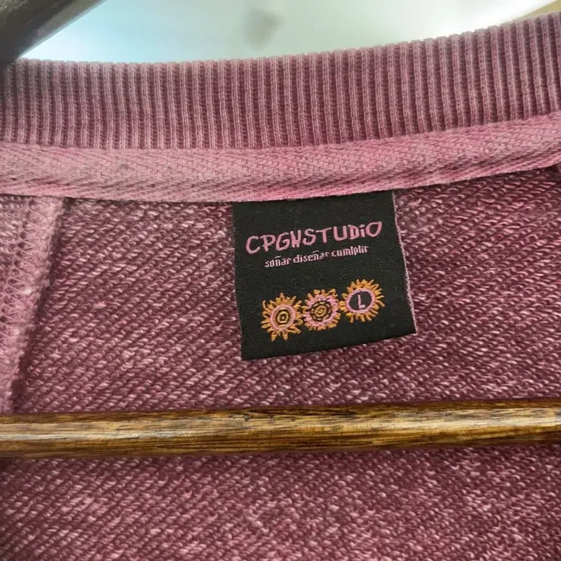 꼼파뇨 피그먼트 오버핏 더스티핑크 맨투맨 스웻셔츠 L C06741 상품이미지4