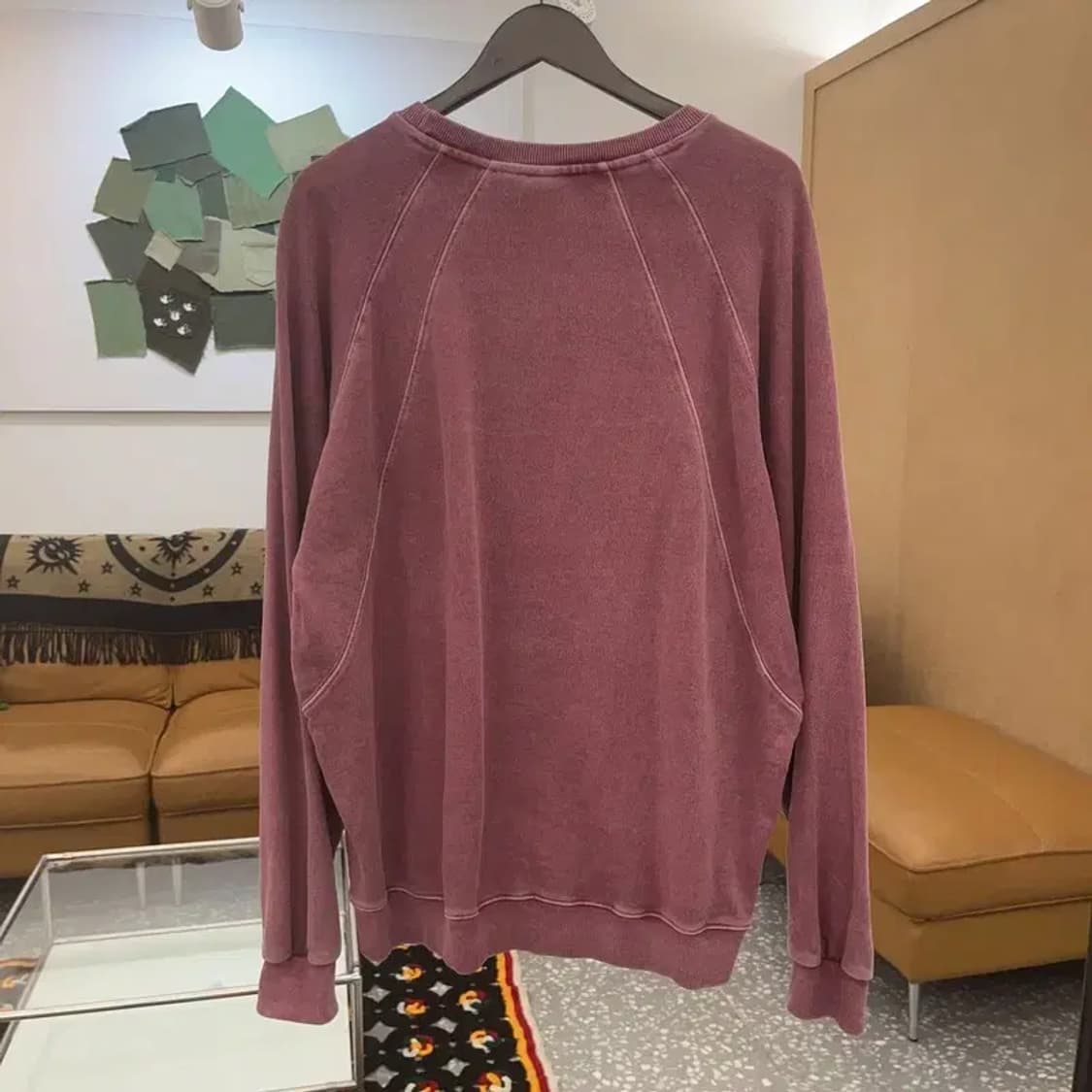 꼼파뇨 피그먼트 오버핏 더스티핑크 맨투맨 스웻셔츠 L C06741 상품이미지5