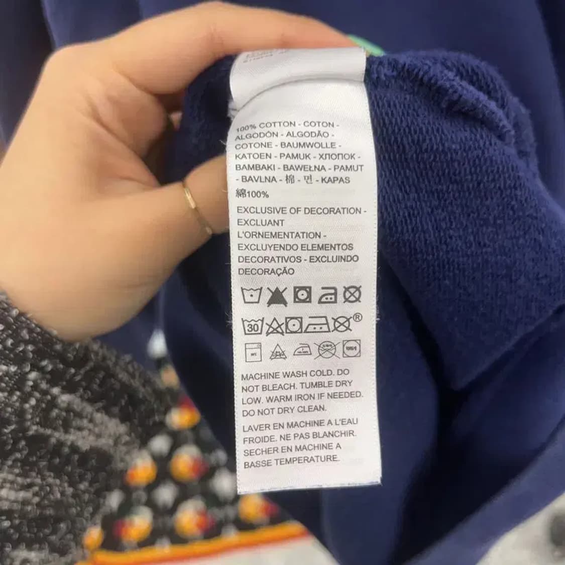 리바이스 올드스쿨 빈티지 레트로 골드탭 프린팅 후드티 M C06745 상품이미지6