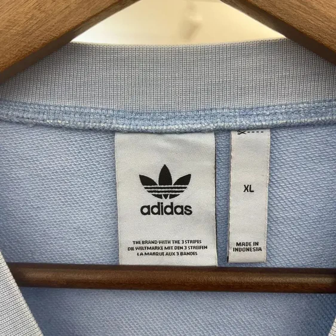 아디다스 트리플 로고 여리 파스텔블루 맨투맨 스웻셔츠 XL C06743 상품이미지5