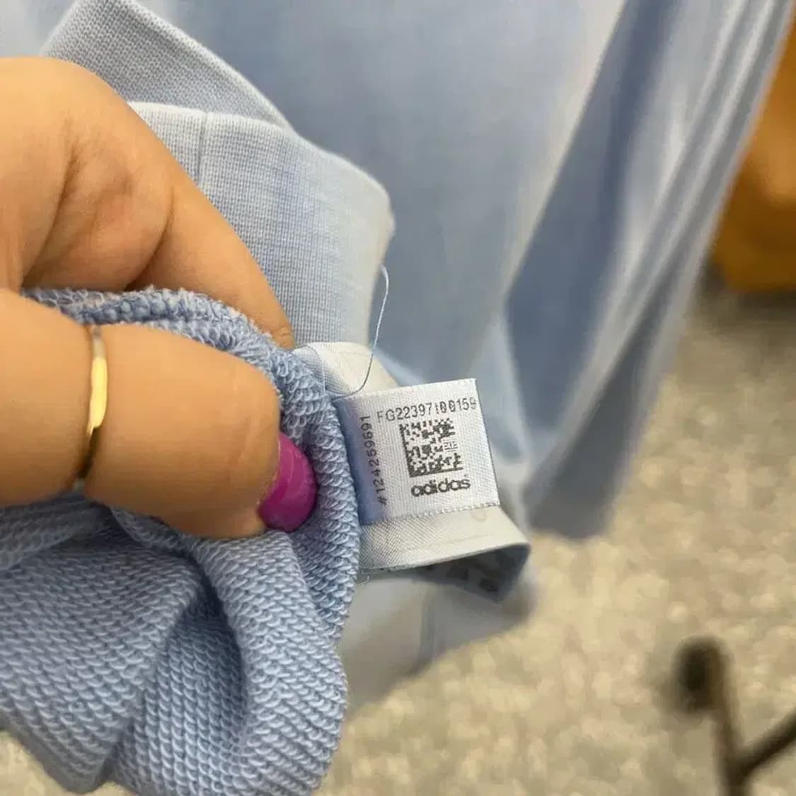 아디다스 트리플 로고 여리 파스텔블루 맨투맨 스웻셔츠 XL C06743 상품이미지7