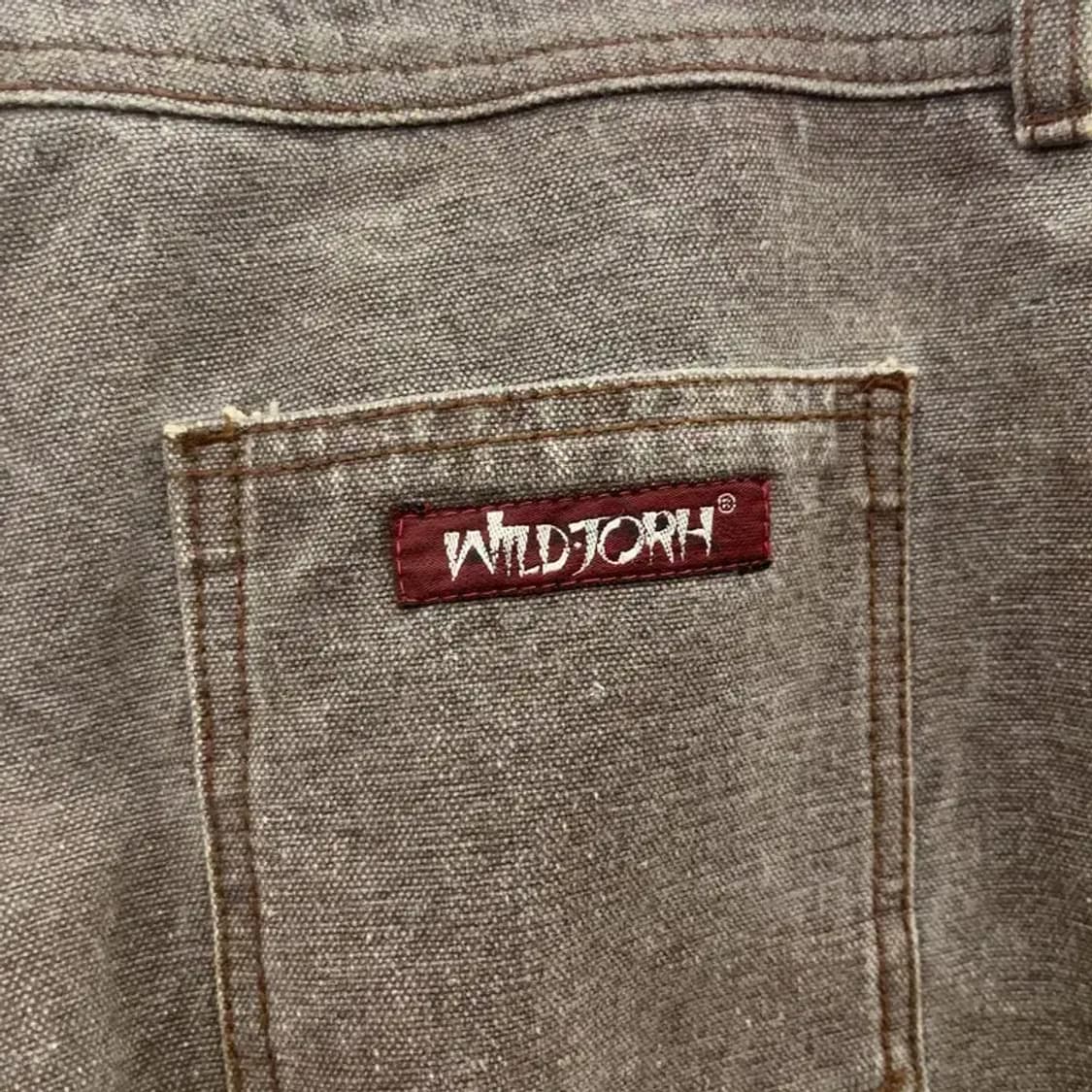 빈티지 올드스쿨 베이직 워싱 와이드 코튼팬츠 35인치 C06752 상품이미지5