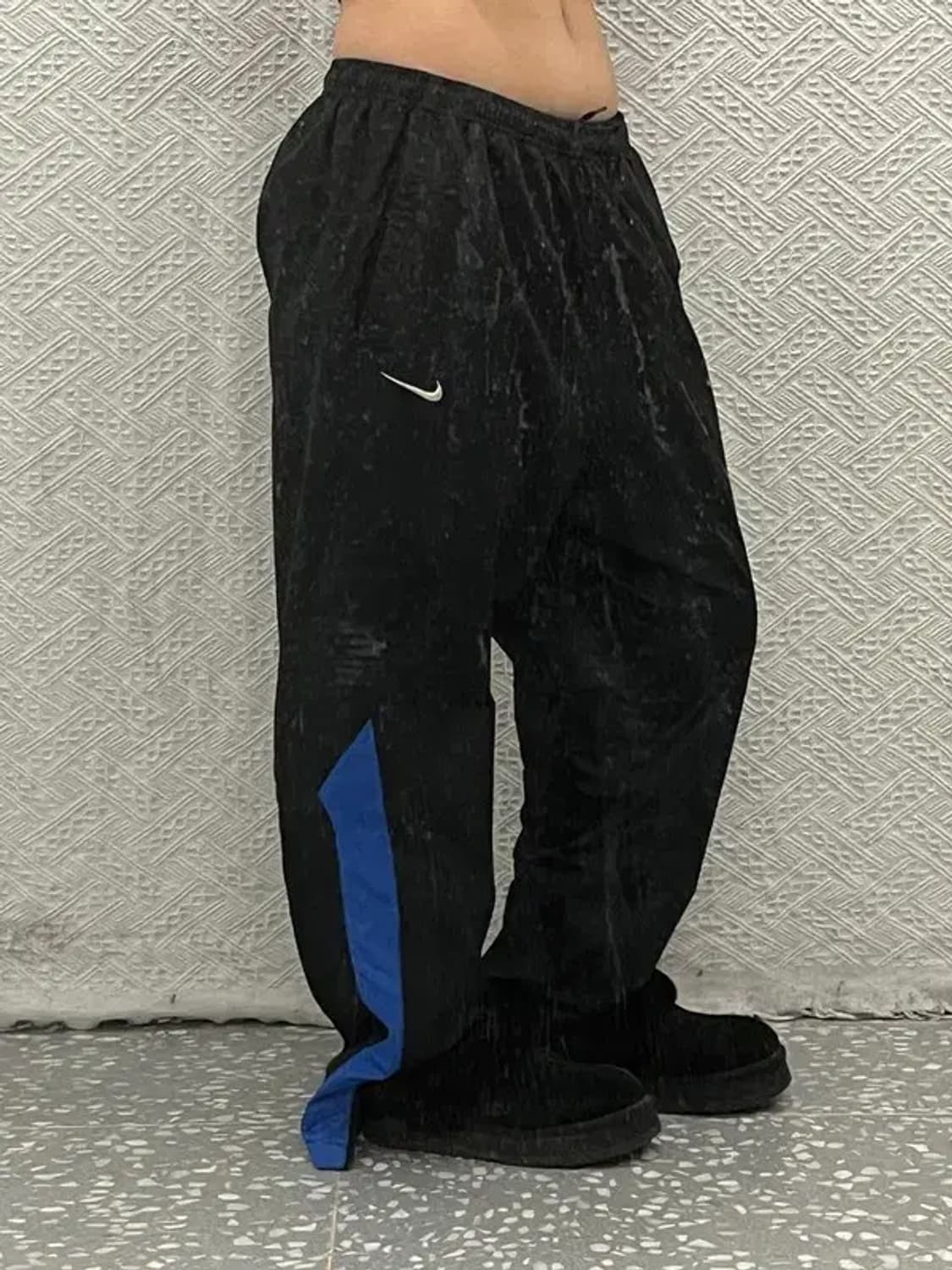 나이키 올드스쿨 블루 배색 와이드 트랙팬츠 L C06753 상품이미지1