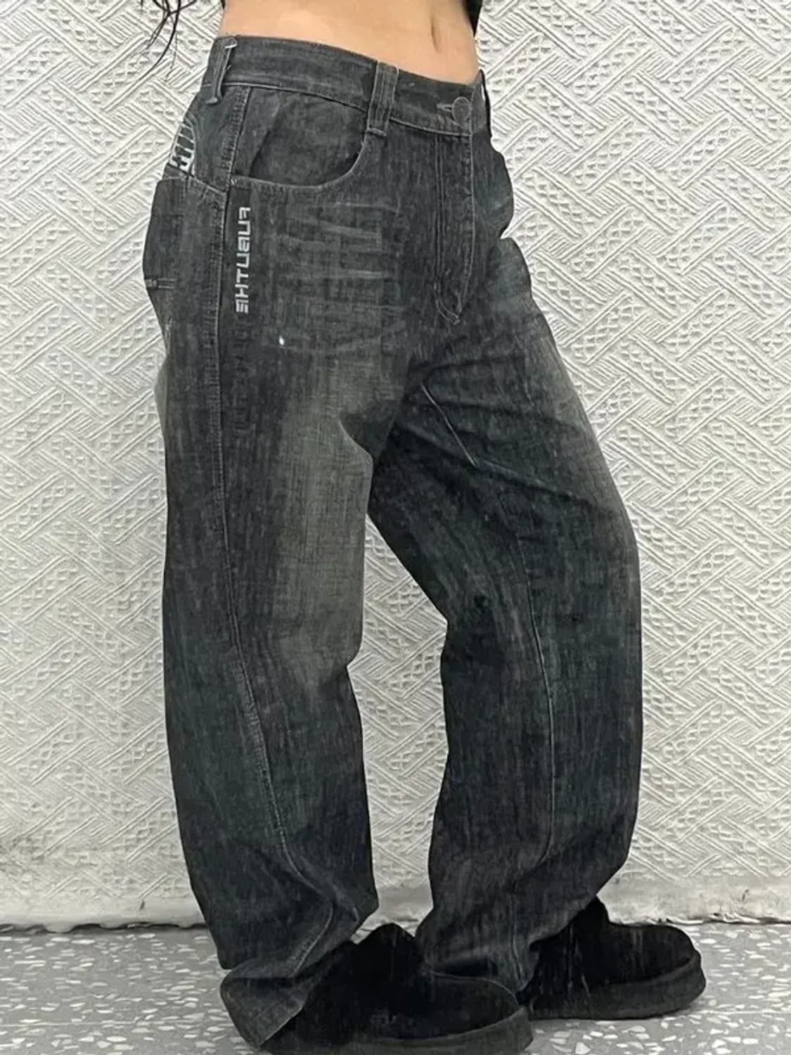 푸부 FUBU 올드스쿨 에스닉 패턴 데님팬츠 36인치 C06757 상품이미지2