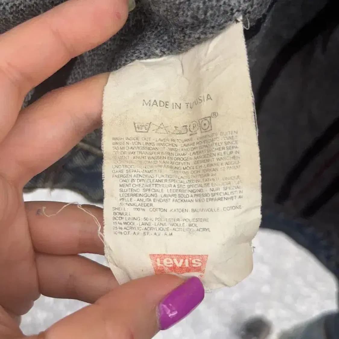 리바이스 빈티지 올드스쿨 트러커 워싱 데님 자켓 M C06734 상품이미지6