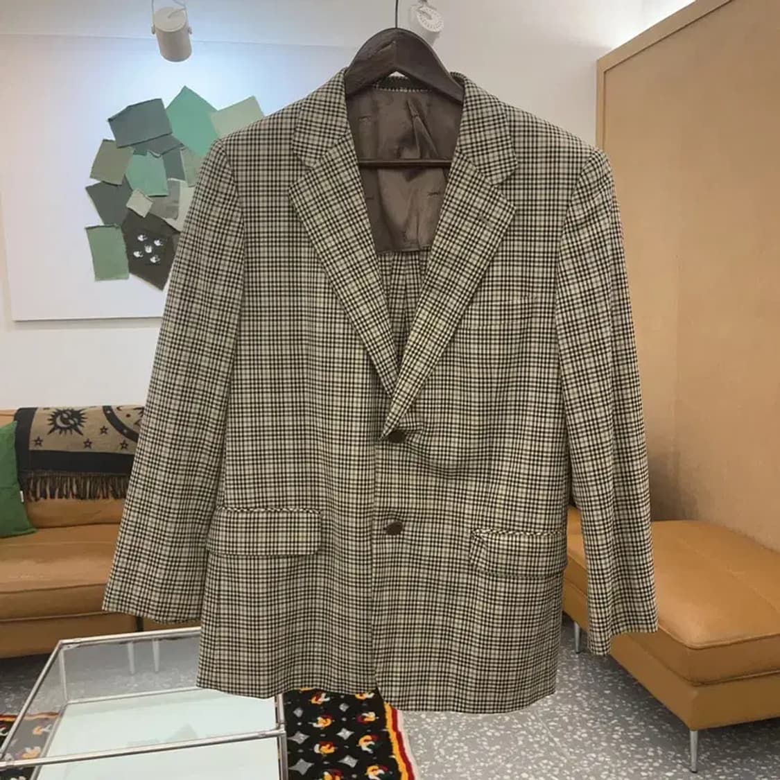 입생로랑 퓨어옴므 올드스쿨 빈티지 체크 블레이저 95 C06737 상품이미지3