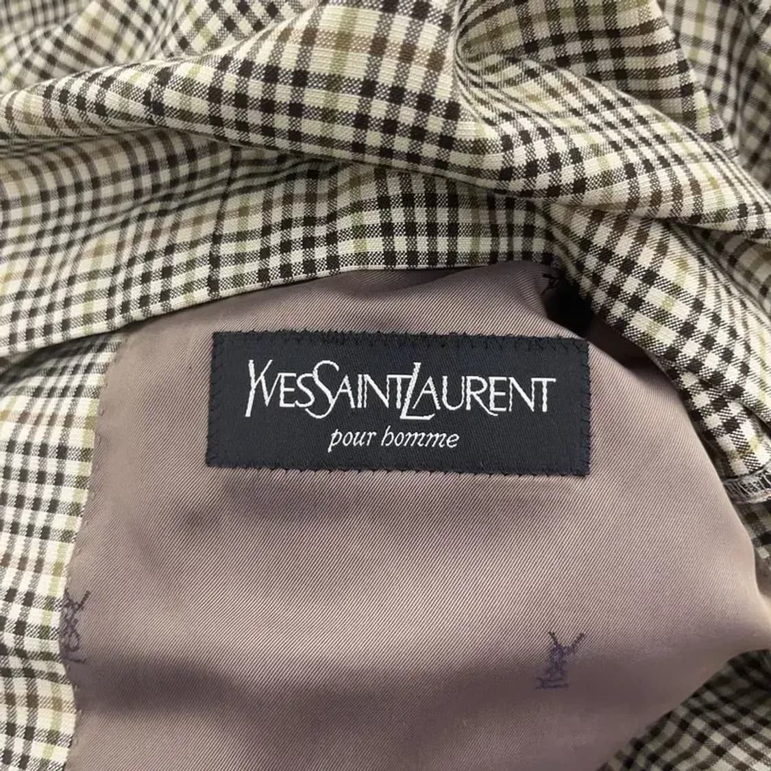 입생로랑 퓨어옴므 올드스쿨 빈티지 체크 블레이저 95 C06737 상품이미지6