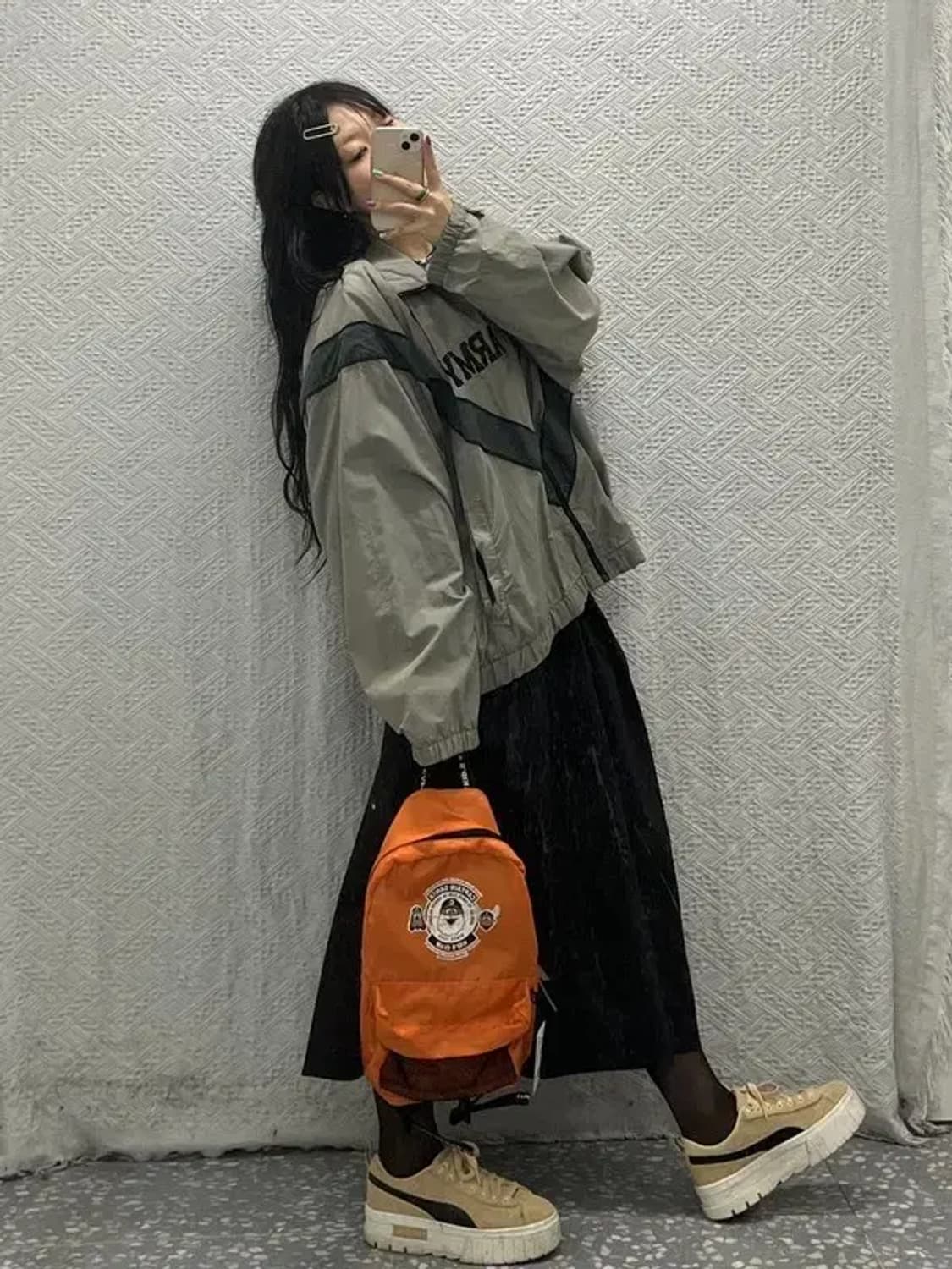 빈티지 올드스쿨 USA ARMY 오버핏 바람막이 자켓 100 C06739 상품이미지2