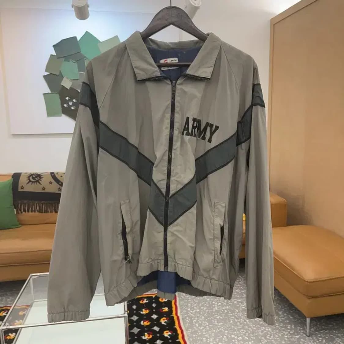 빈티지 올드스쿨 USA ARMY 오버핏 바람막이 자켓 100 C06739 상품이미지3