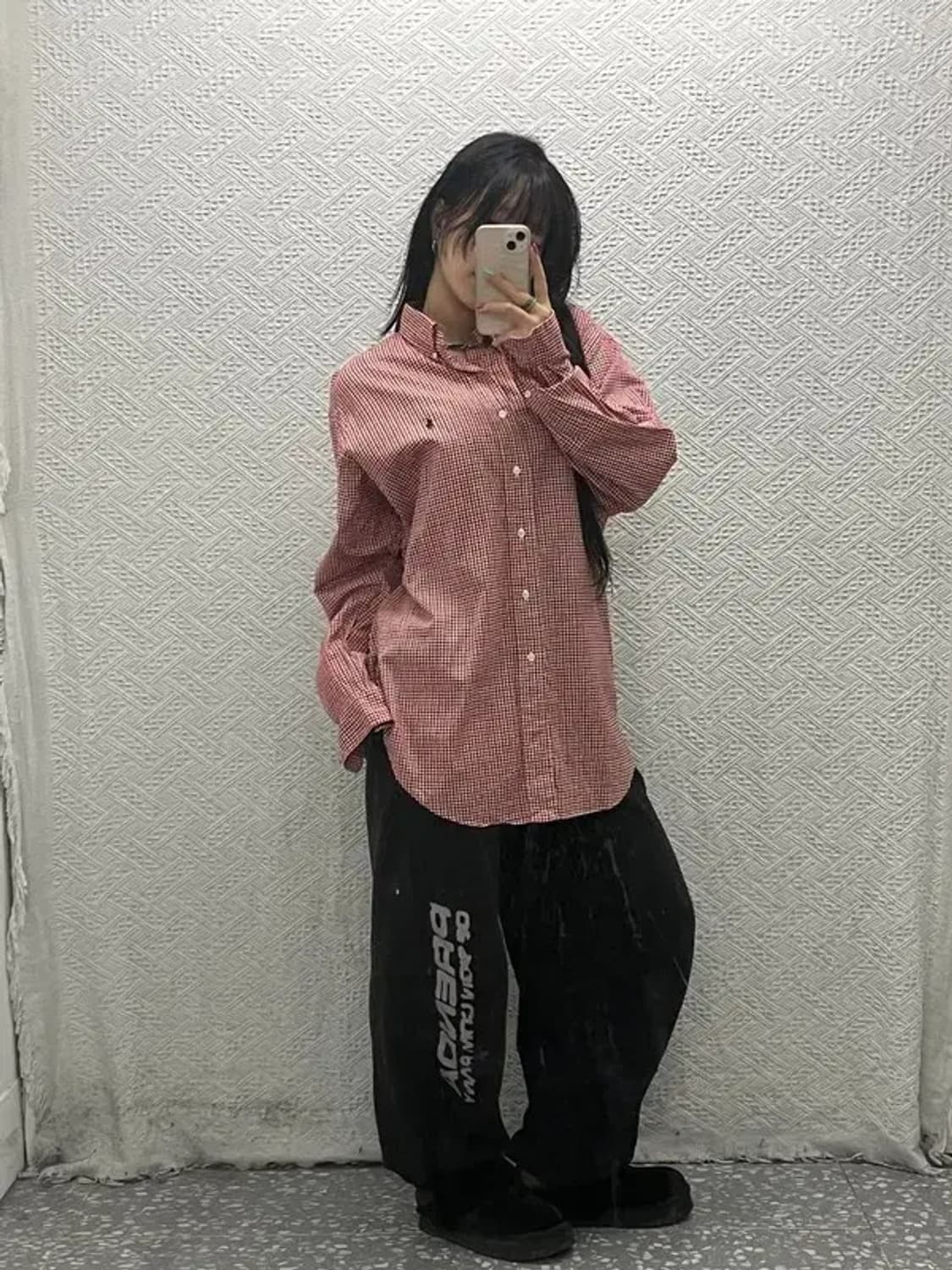 폴로 랄프로렌 빈티지 레트로 오버핏 체크 셔츠 M C06764 상품이미지1