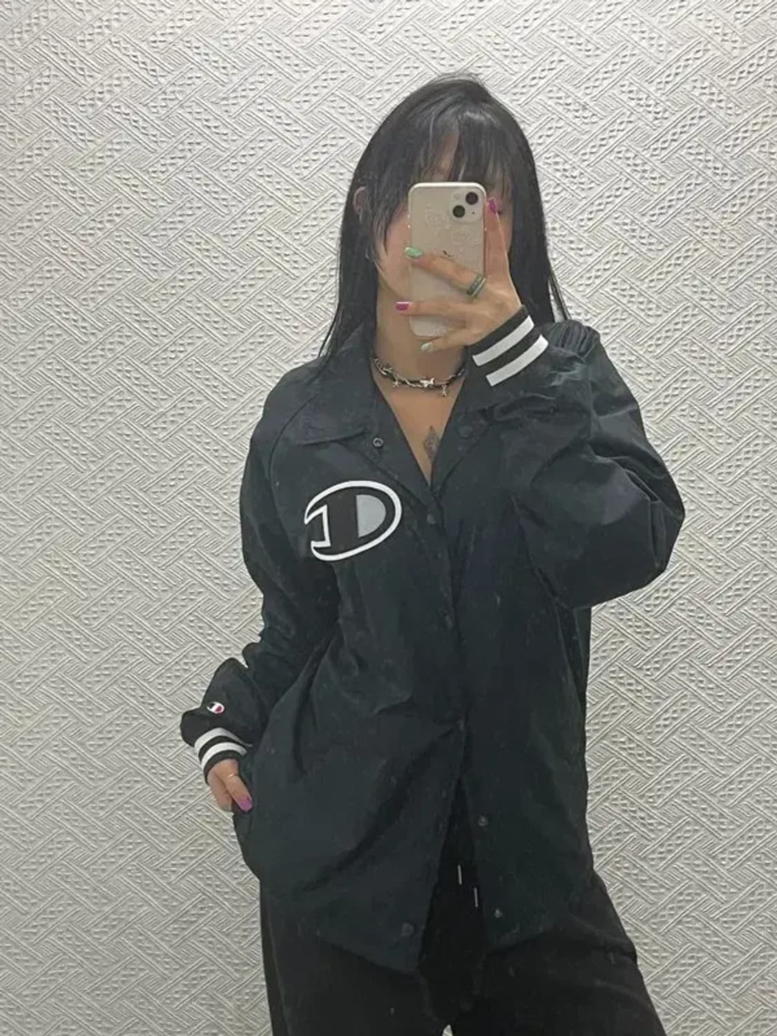 챔피언 올드스쿨 빅로고 바람막이 코치자켓 M C06760 상품이미지1