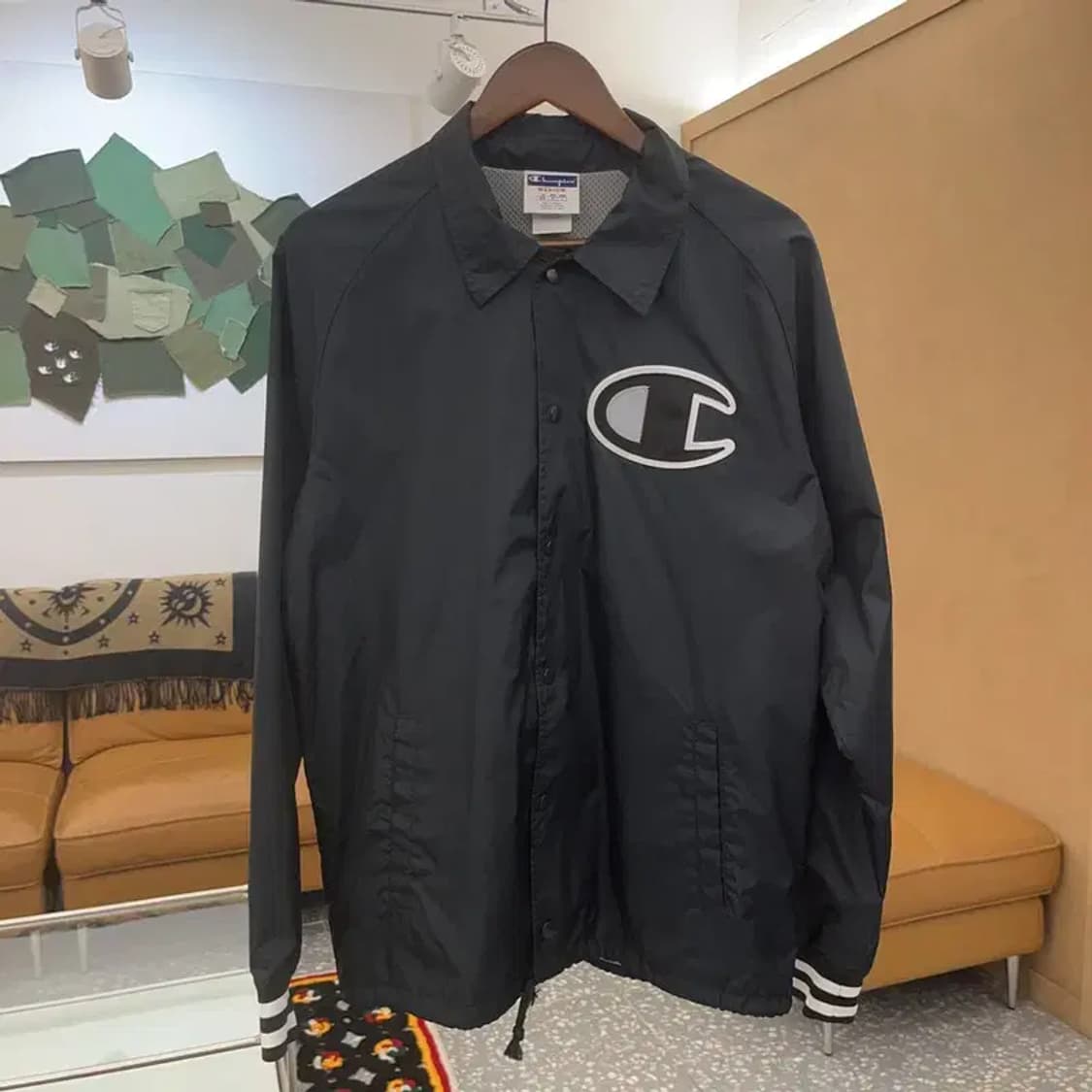 챔피언 올드스쿨 빅로고 바람막이 코치자켓 M C06760 상품이미지3
