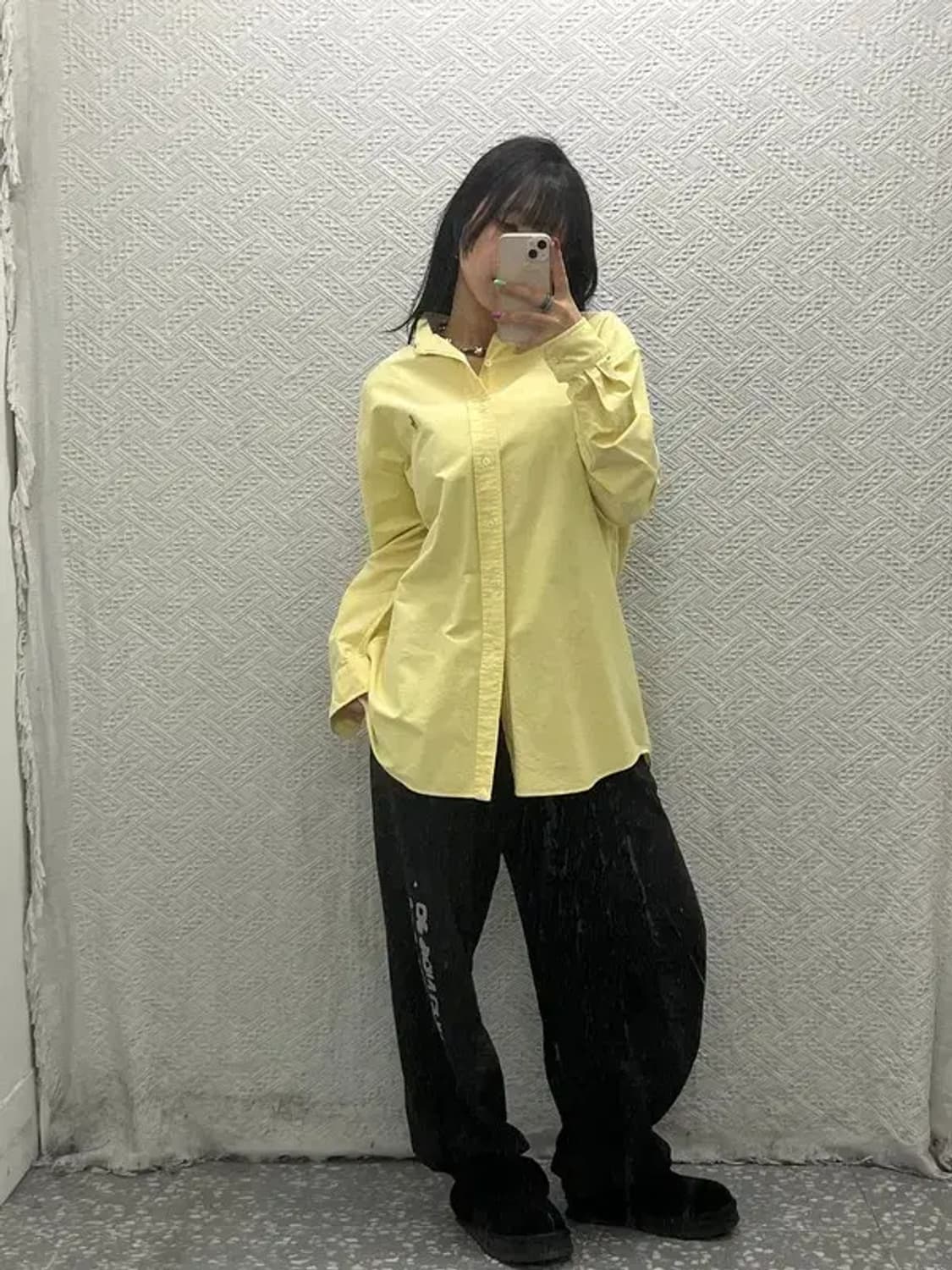 폴로 랄프로렌 빈티지 옥스포드 레몬 옐로우 셔츠 L C06765 상품이미지2