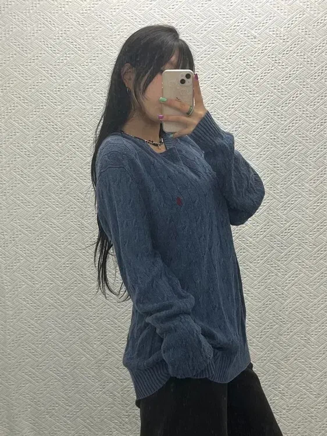 폴로 랄프로렌 베이직 캐주얼 크루넥 케이블 니트 XXL C06770 상품이미지1