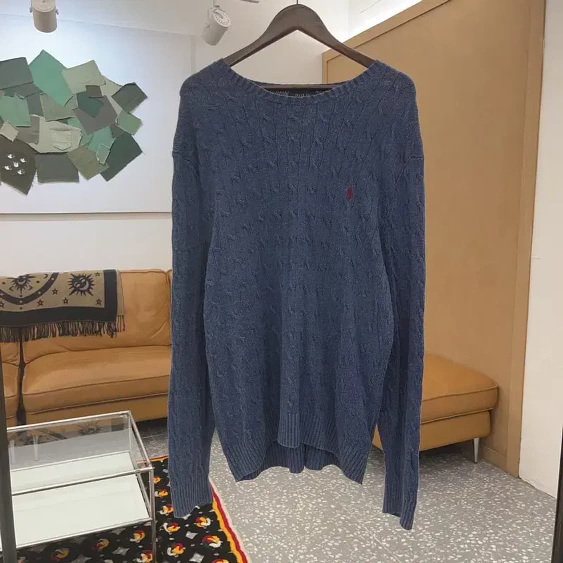폴로 랄프로렌 베이직 캐주얼 크루넥 케이블 니트 XXL C06770 상품이미지3