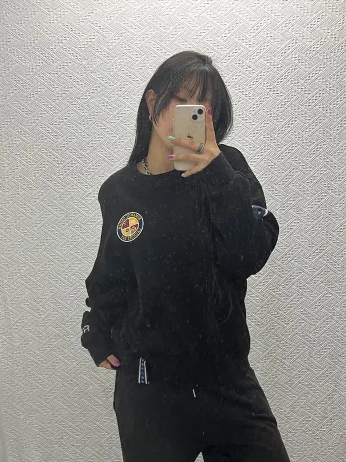 로맨틱 크라운 유니크 자수패치 스트릿 맨투맨 M C06783 상품이미지1