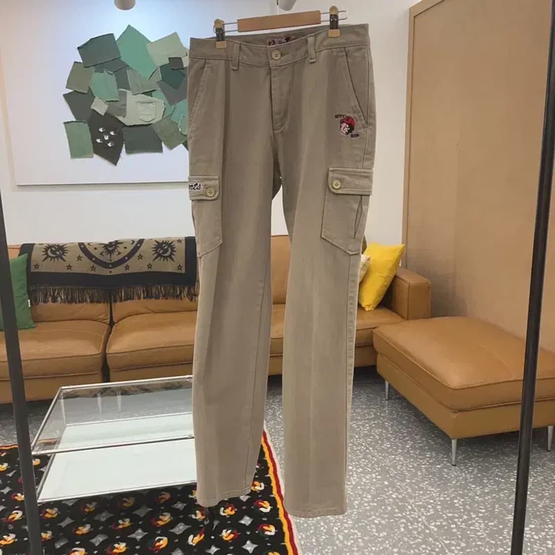베티붑 빈티지 키치 자수패치 카고팬츠 27인치 C06790 상품이미지3