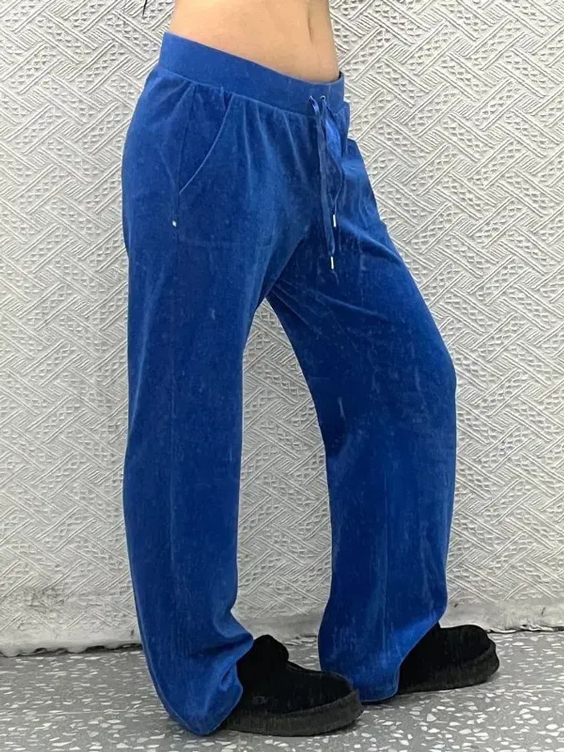 쥬시 꾸뛰르 Y2K 벨벳 코발트 블루 트레이닝 팬츠 M C06795 상품이미지1