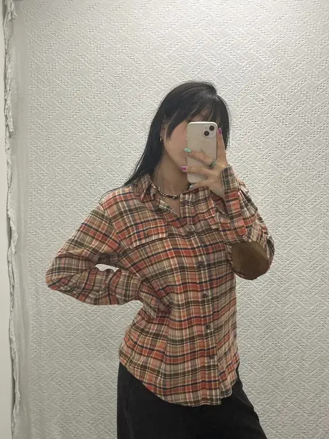 폴로 랄프로렌 레트로 파머룩 엘보패치 체크 셔츠 M C06766 상품이미지2