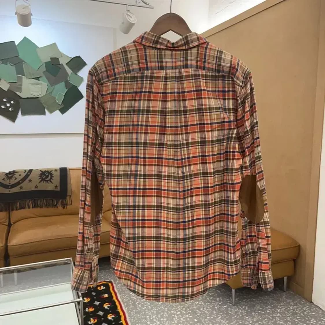 폴로 랄프로렌 레트로 파머룩 엘보패치 체크 셔츠 M C06766 상품이미지4