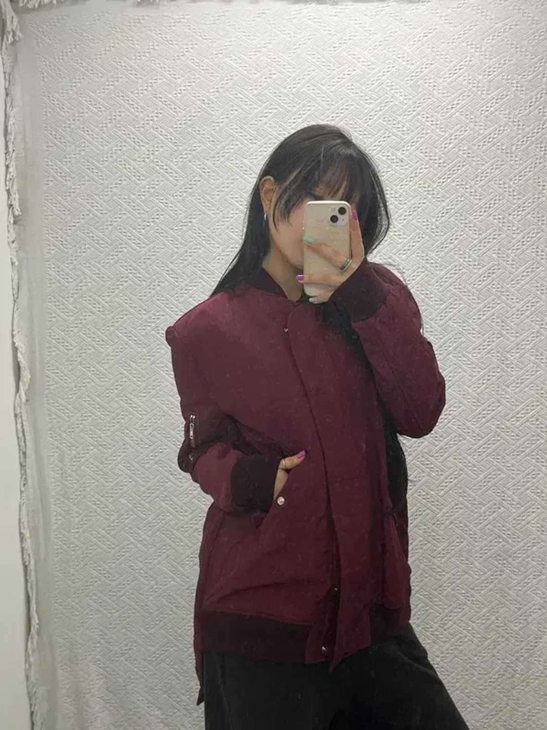 골든 구스 레트로 버건디 항공 자켓 M C06784 상품이미지1