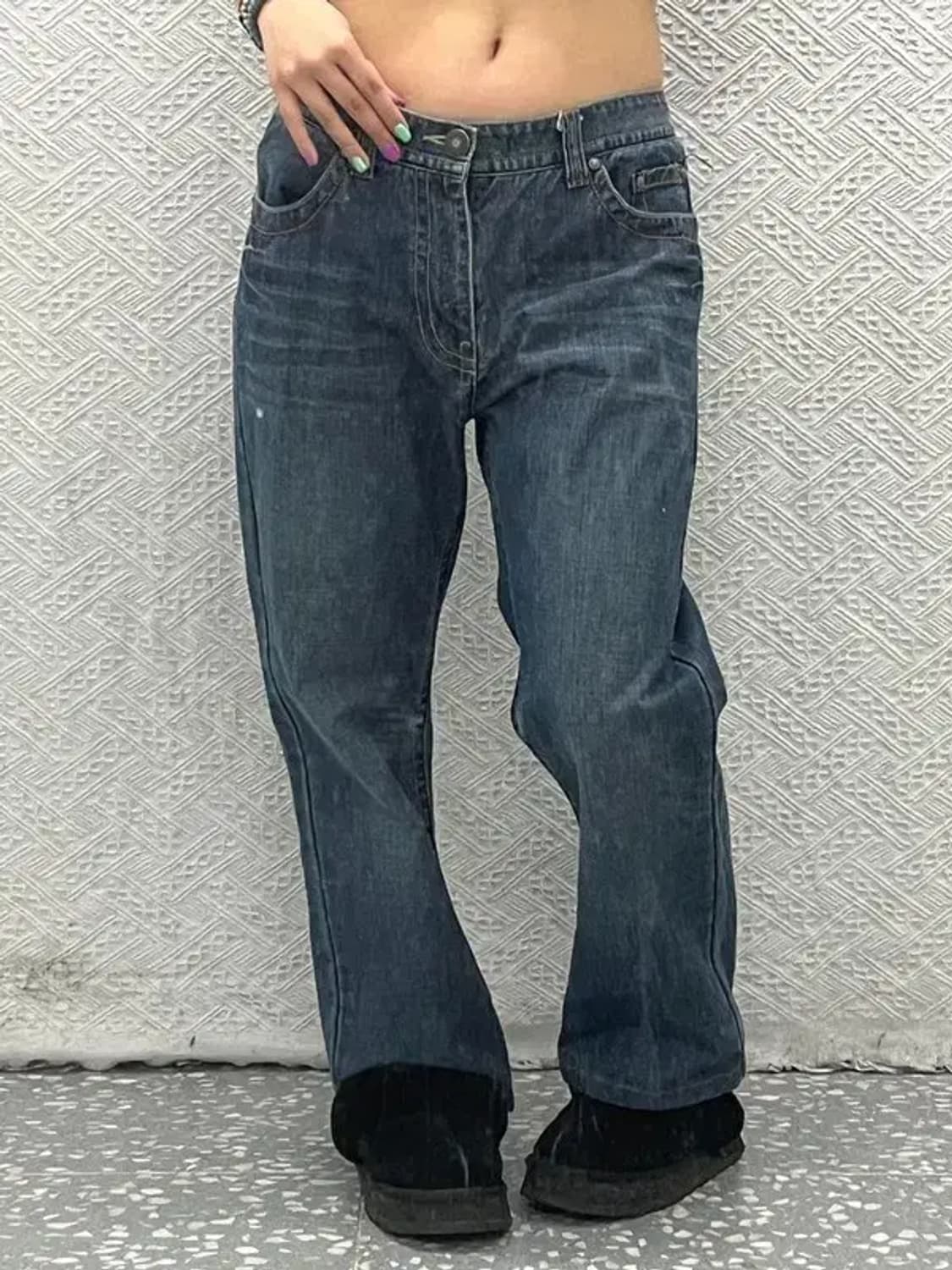 본 더치 그로테스크 자수 패치 데님 팬츠  32인치 C06796 상품이미지2