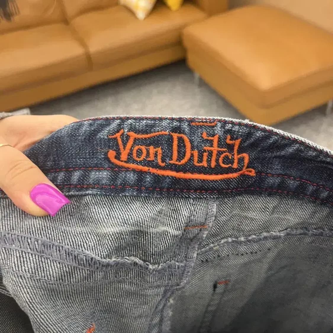 본 더치 그로테스크 자수 패치 데님 팬츠  32인치 C06796 상품이미지5