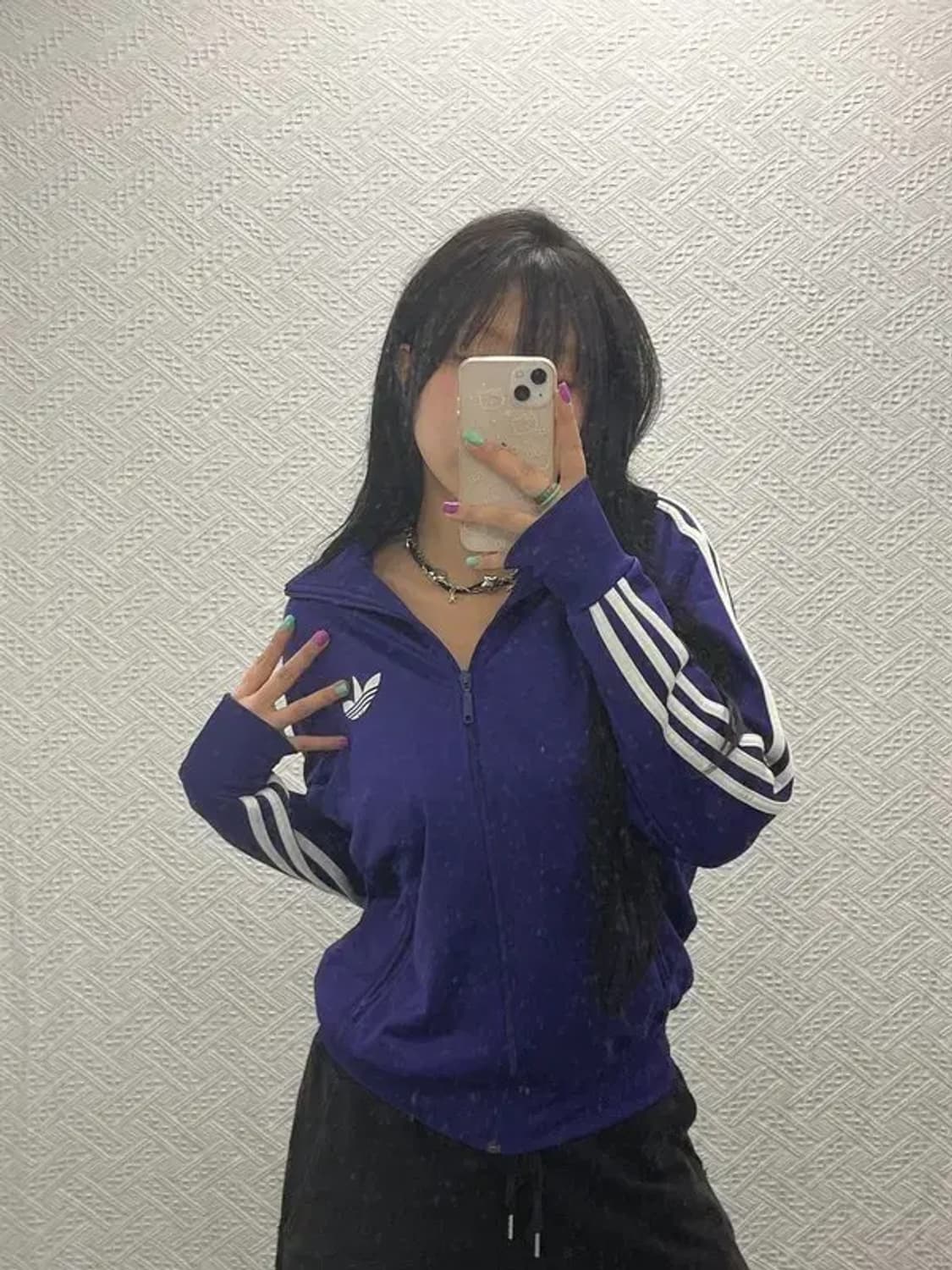 아디다스 Y2K 00's 퍼플 트랙탑 져지 집업 90 C06778 상품이미지1