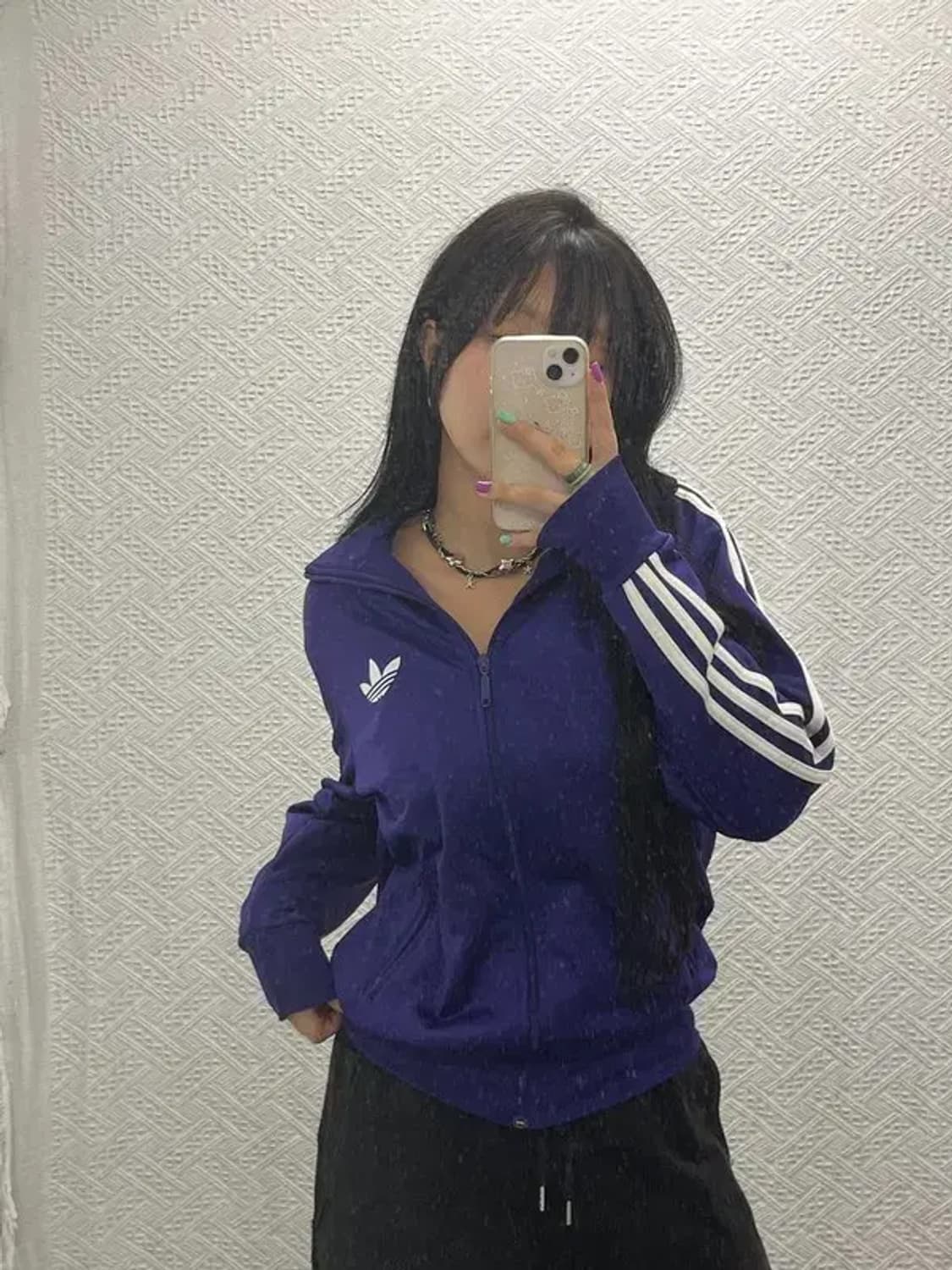 아디다스 Y2K 00's 퍼플 트랙탑 져지 집업 90 C06778 상품이미지2