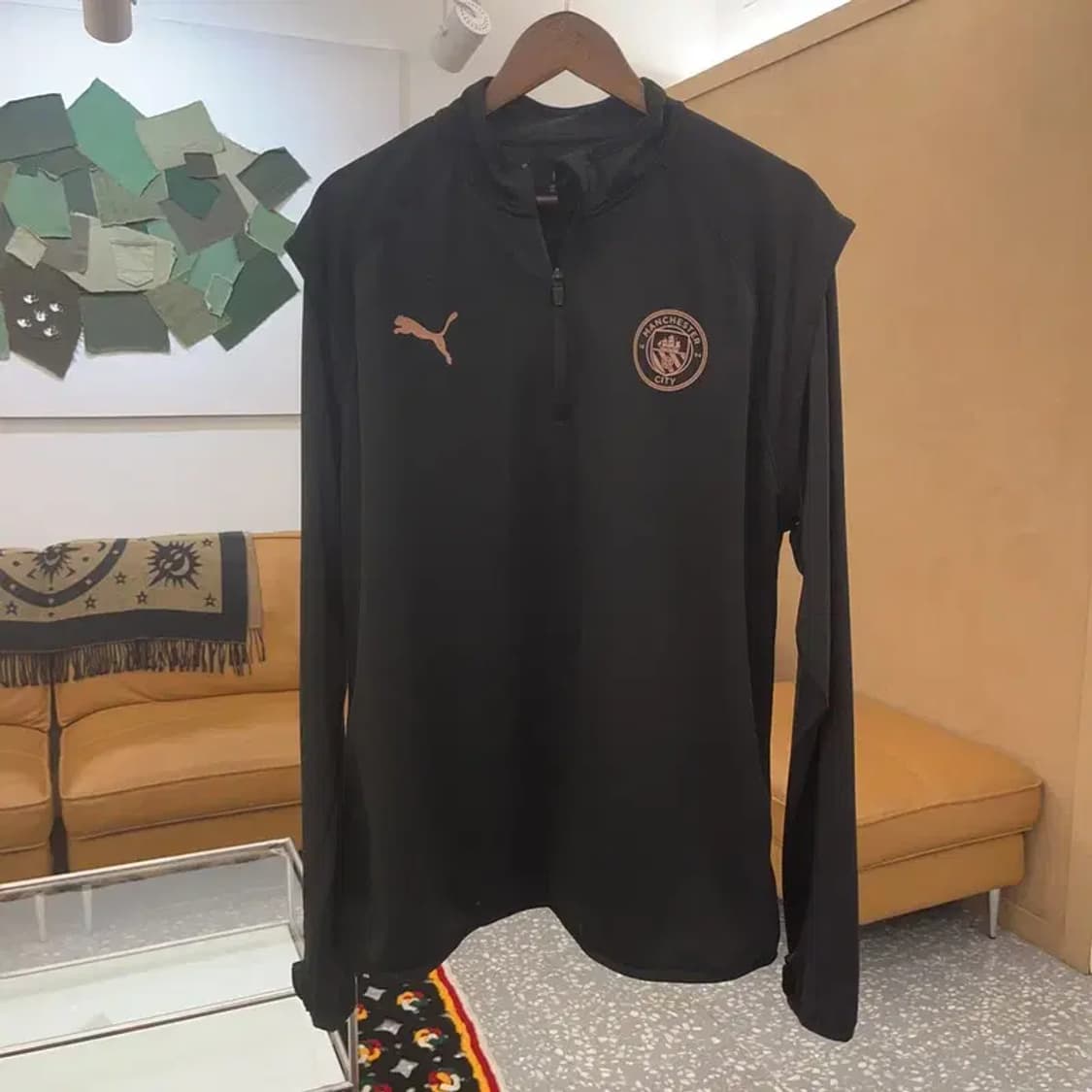 푸마 맨체스터시티 축구 웜업 반집업 져지 롱슬리브 XL C06798 상품이미지3