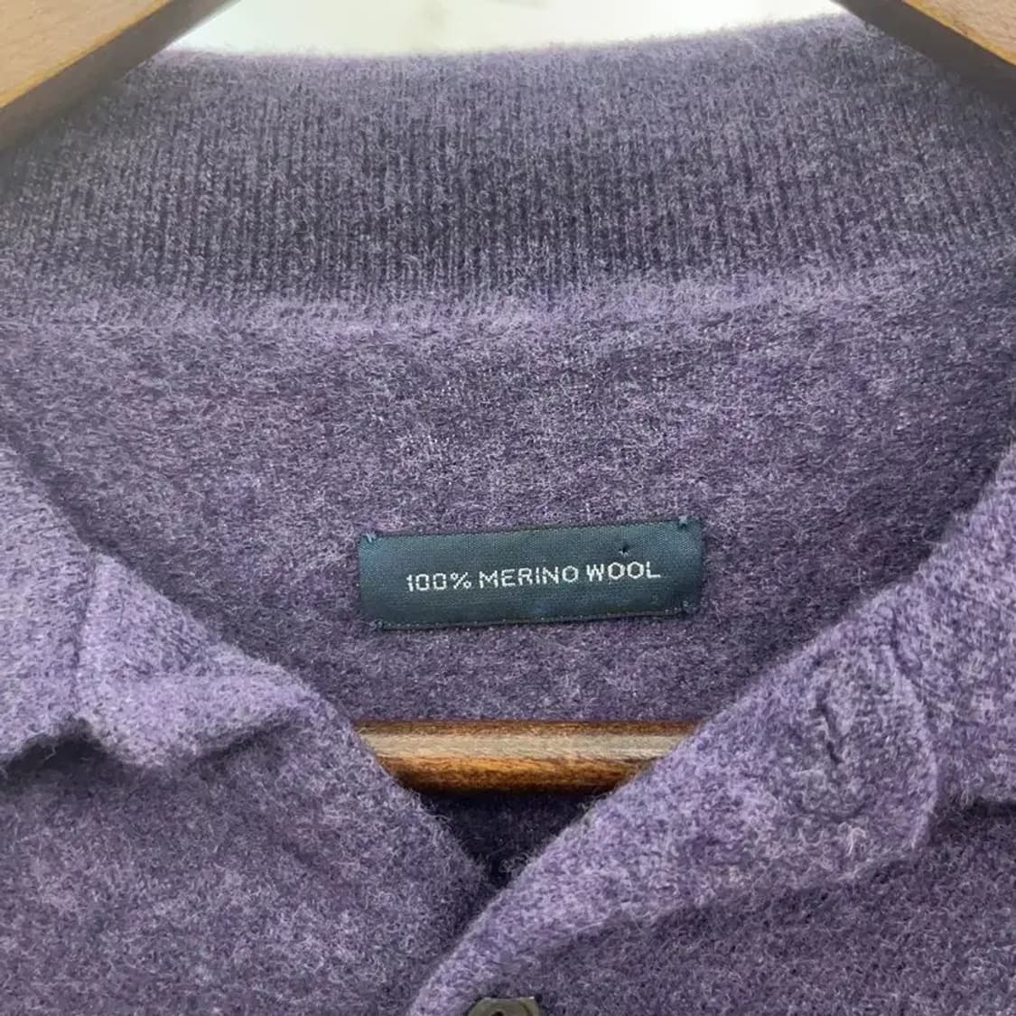폴로 랄프로렌 메리노울 여리핏 퍼플 카라 니트 90 C06801 상품이미지5