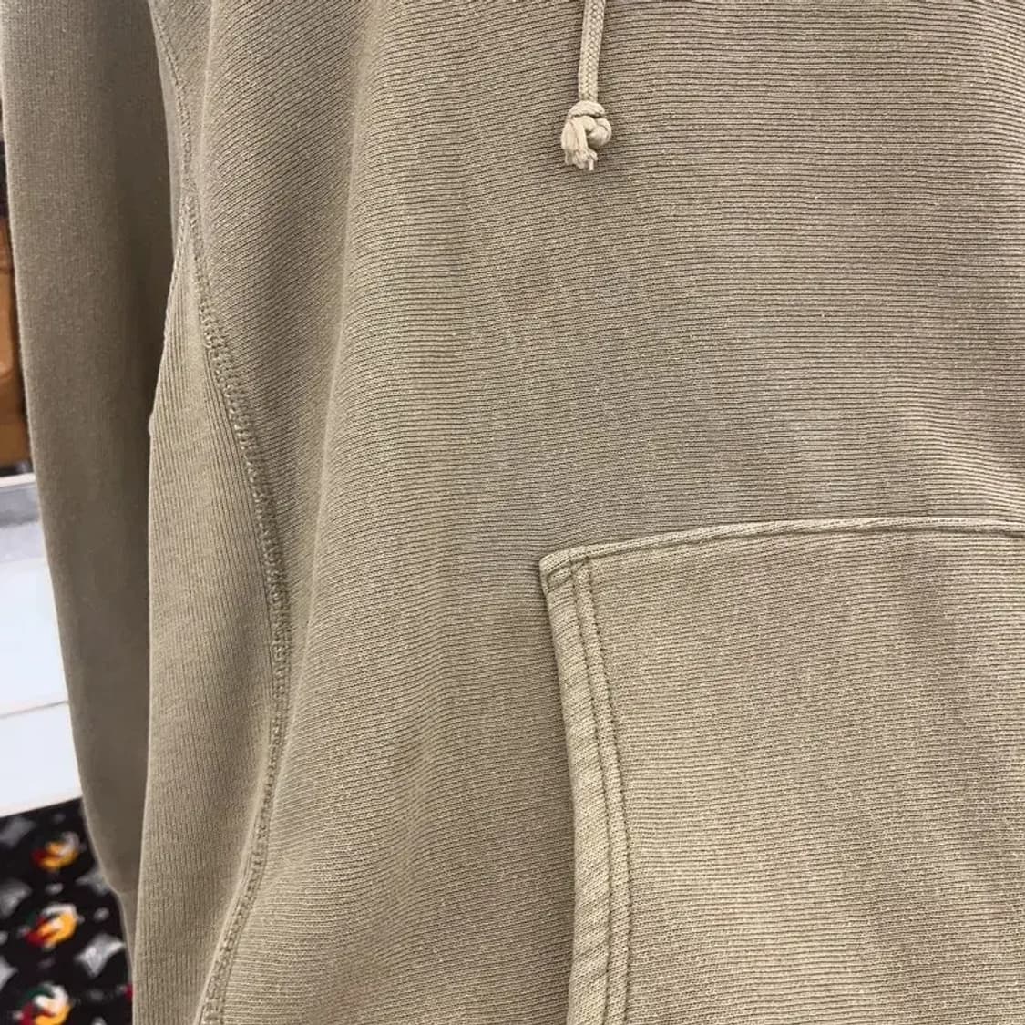 챔피언 리버스위브 올리브 카키 말차 후드티 L C06802 상품이미지7