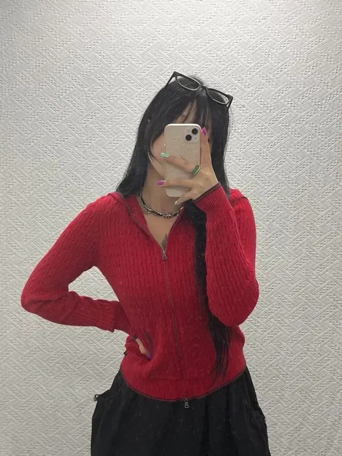 폴로 랄프로렌 여리핏 홀리데이 레드 투웨이 후드 가디건 S C06805 상품이미지2