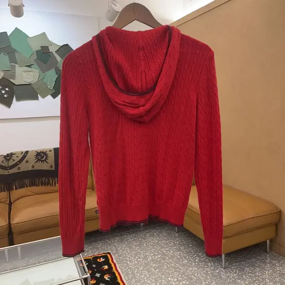 폴로 랄프로렌 여리핏 홀리데이 레드 투웨이 후드 가디건 S C06805 상품이미지4