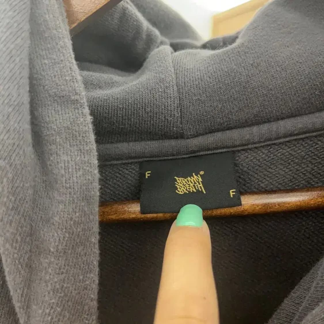 브라운브레스 Y2K 그레이핑크 크롭 후드티 F C06810 상품이미지5