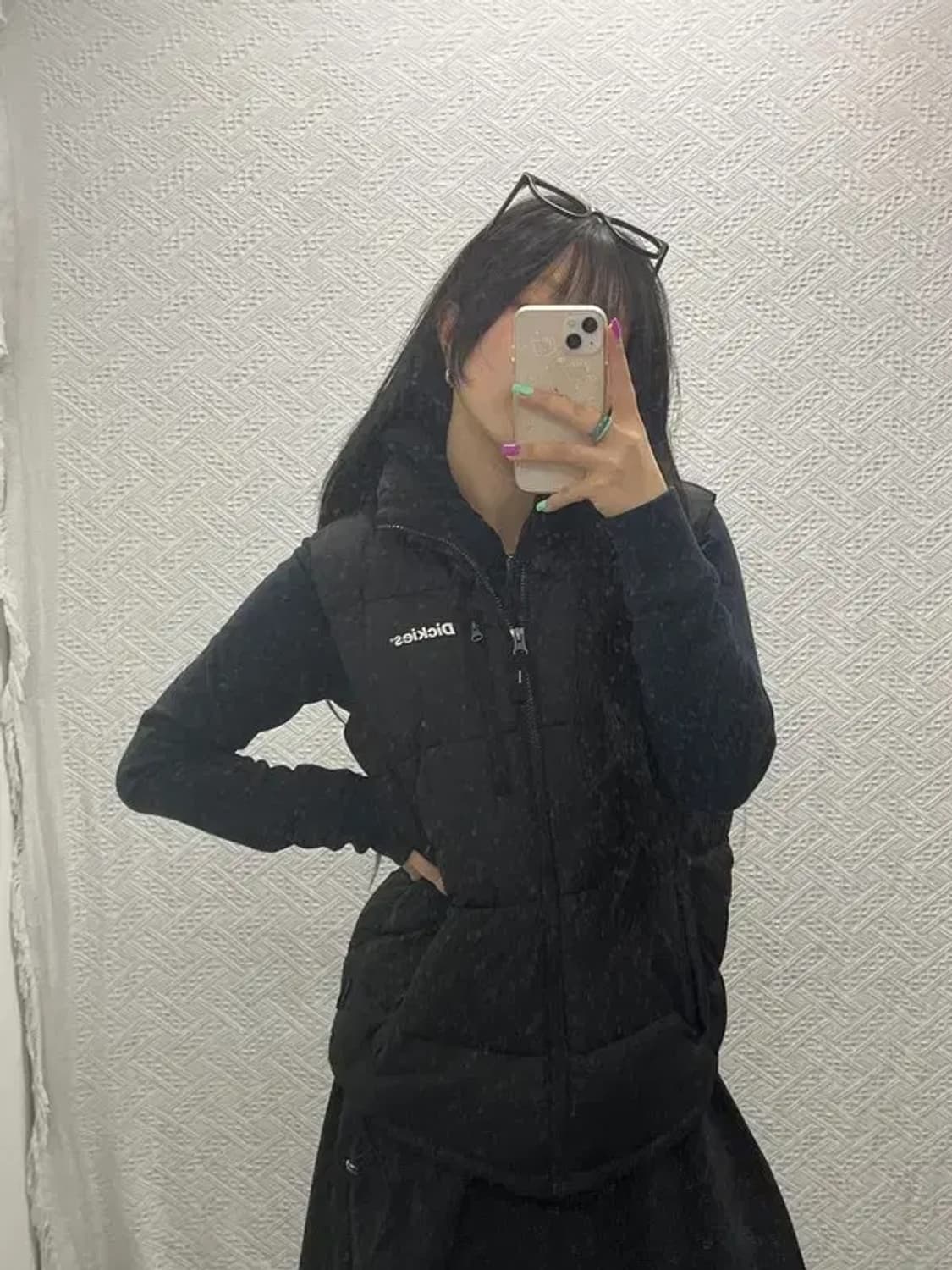 디키즈 베이직 모던 스펠로고 패딩 조끼 M C06818 상품이미지2