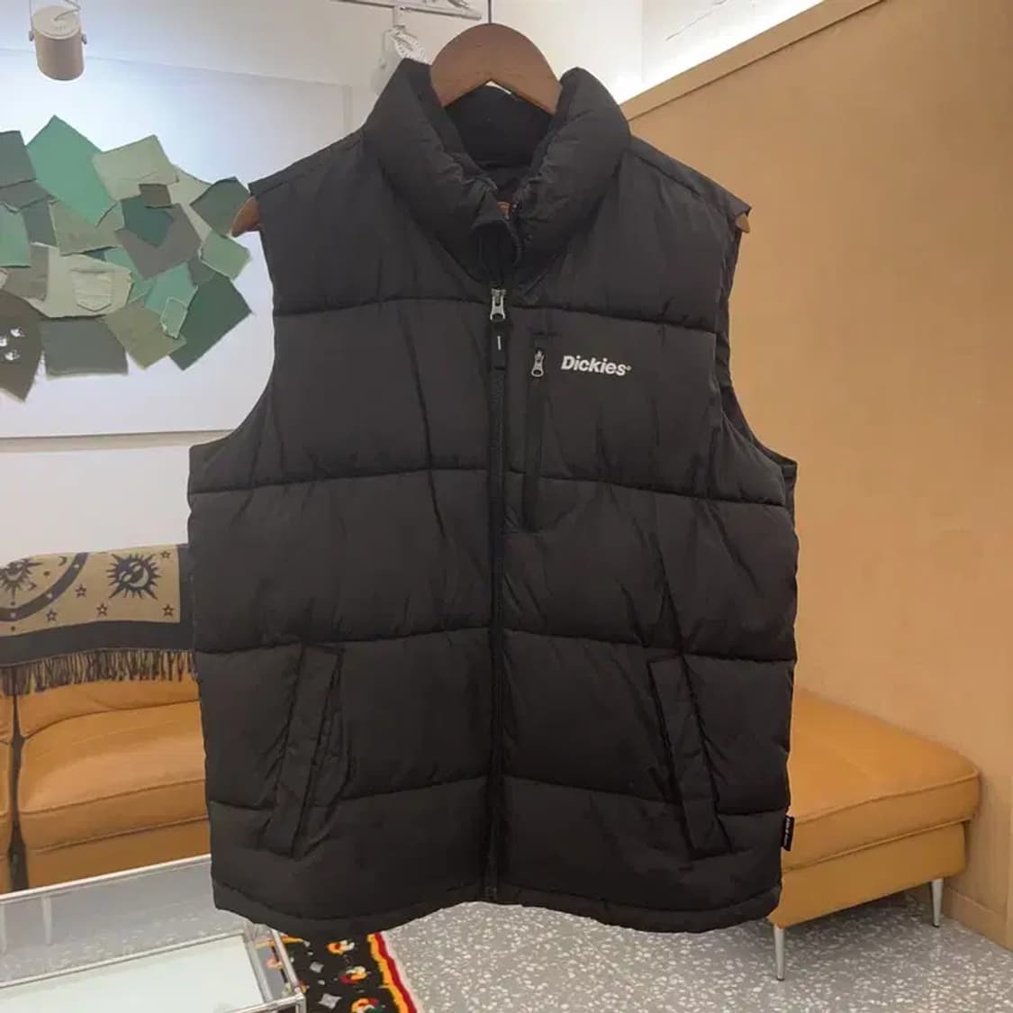 디키즈 베이직 모던 스펠로고 패딩 조끼 M C06818 상품이미지3