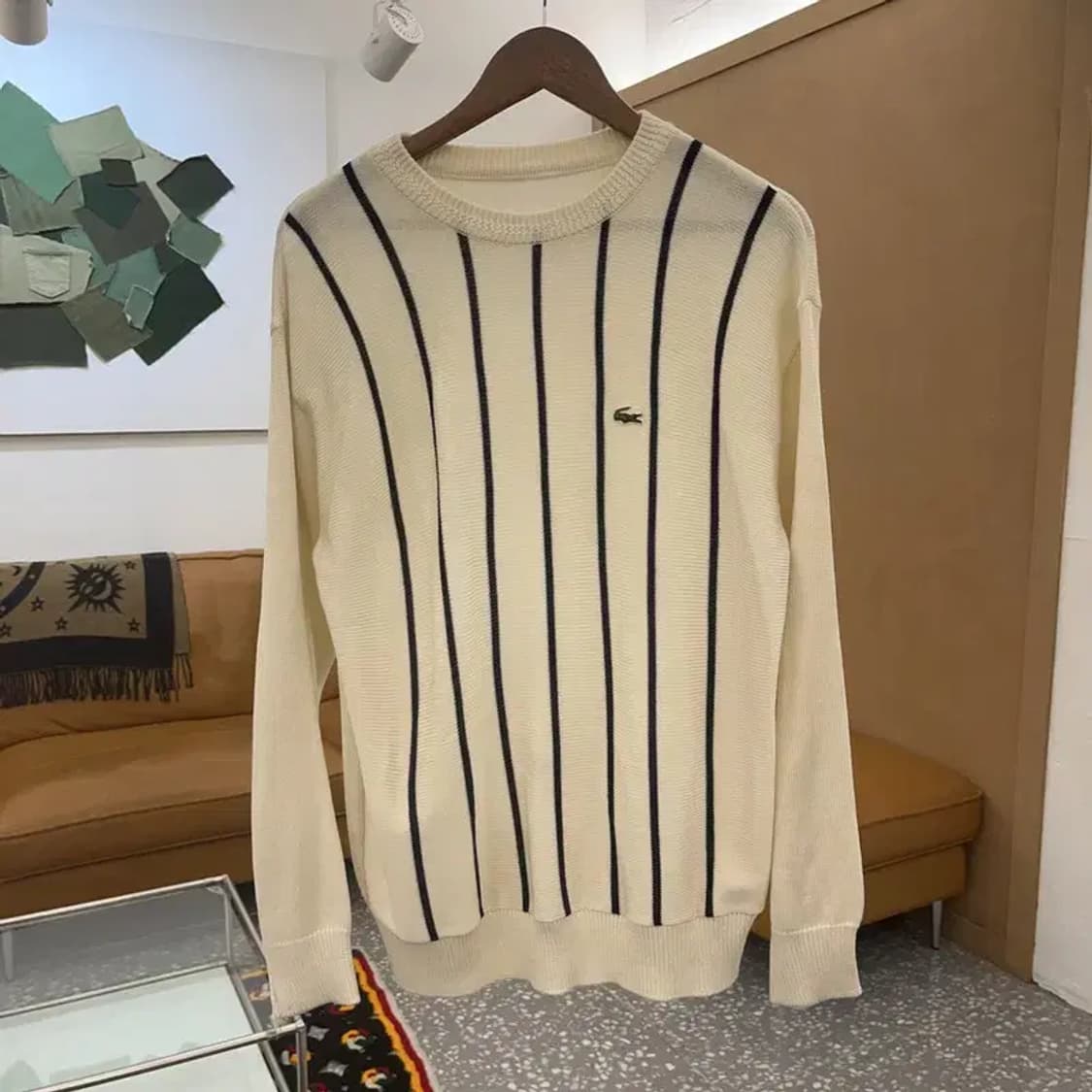 라코스테 올드스쿨 레트로 여리 스트라이프 니트 100 C06820 상품이미지3